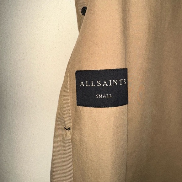 ALLSAINTS Beige Trench Coat – Size Small (S) - Picture 4 of 5